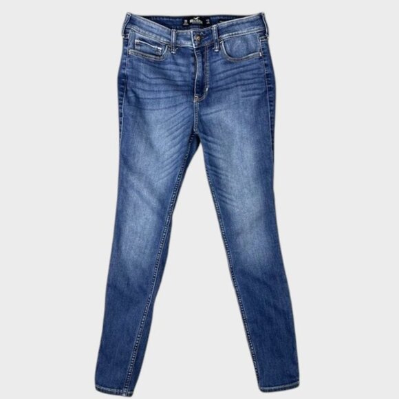 Hollister Denim - Hollister Jeans Womens 3S Blue High-Rise Super Skinny Denim Cotton Blend Western